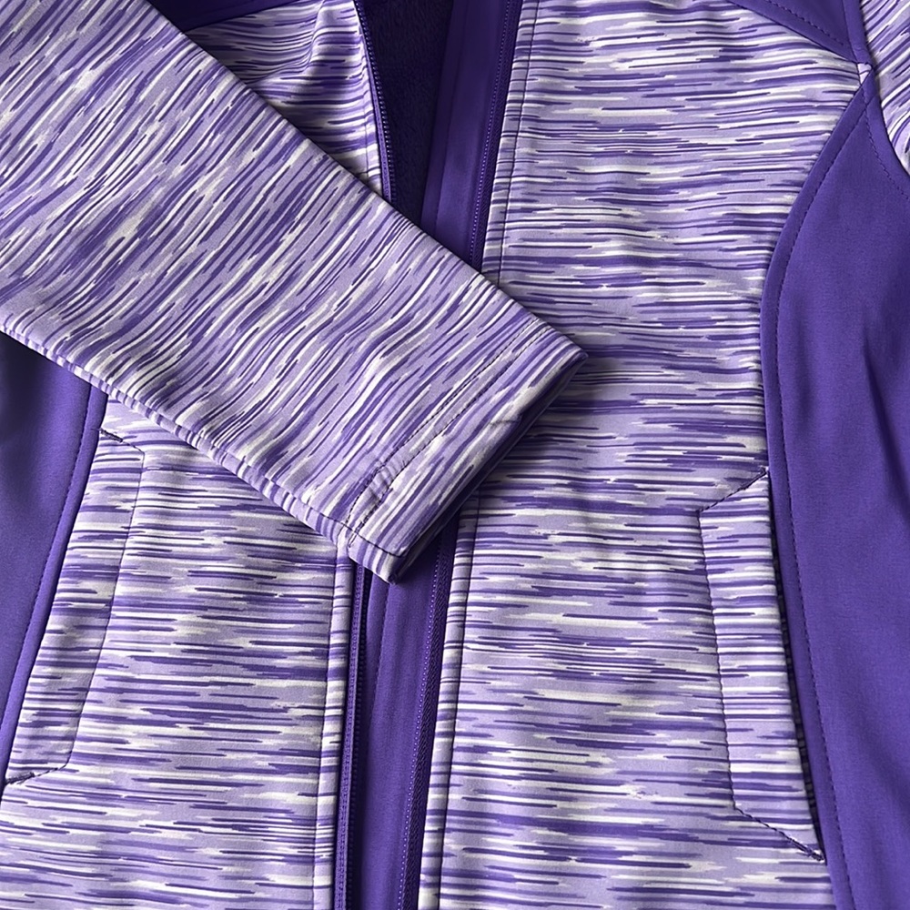Free Country Girls Jacket Softshell Purple Space Dye 5/6 - Picture 14 of 16